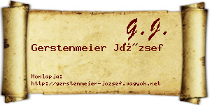 Gerstenmeier József névjegykártya